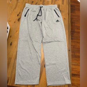 Adidas Men’s Gray Logo Sweatpants - Comfortable Athletic Bottoms